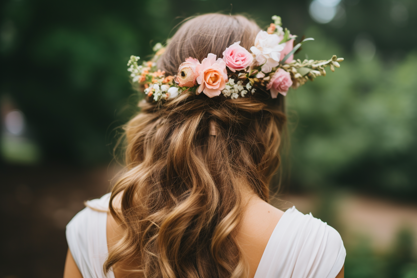 Květiny jako ozdoba ve vlasech pro nevěsty